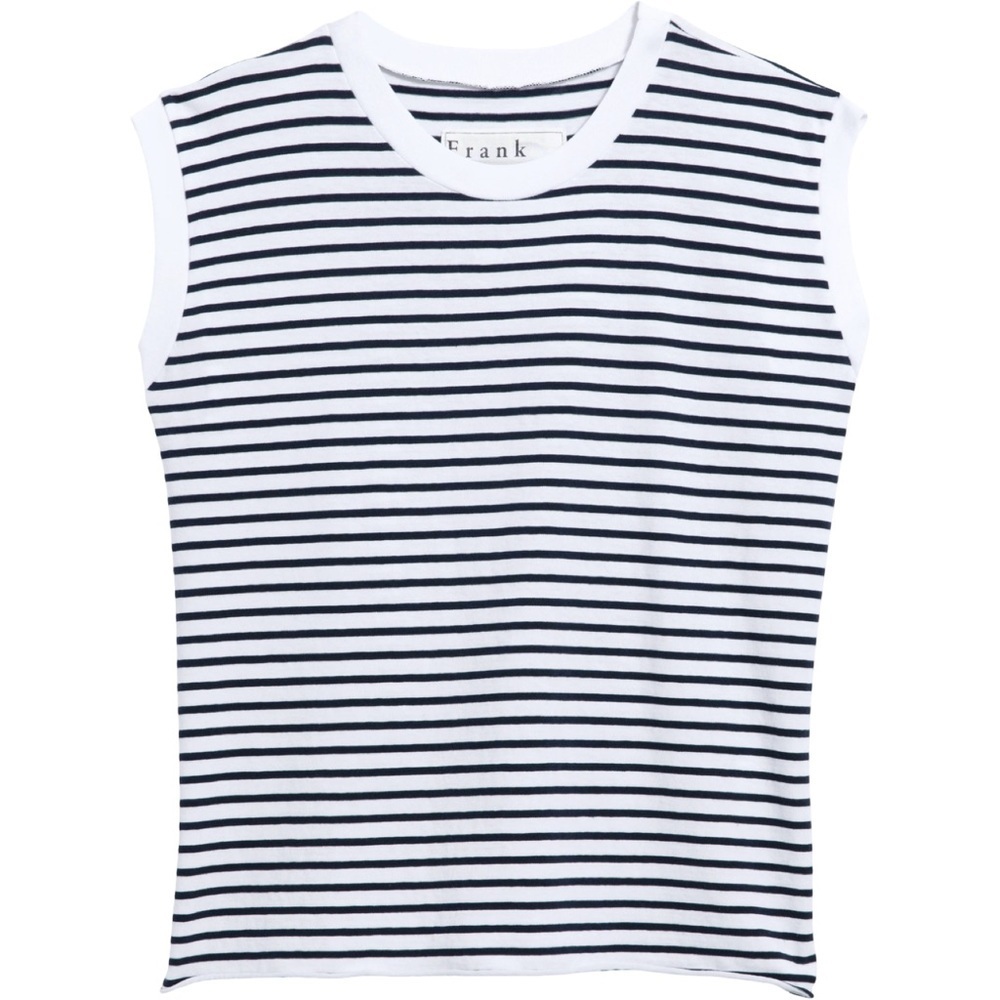 Frank & Eileen Aiden Vintage Muscle Tee Navy French Stripe Size M